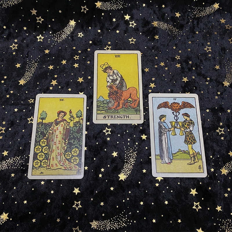 Khăn Trải Bàn Bói Tarot Kèm Túi Đựng Họa Tiết Bầu Trời Sao Altar Kiểu Bắc Âu Ốp