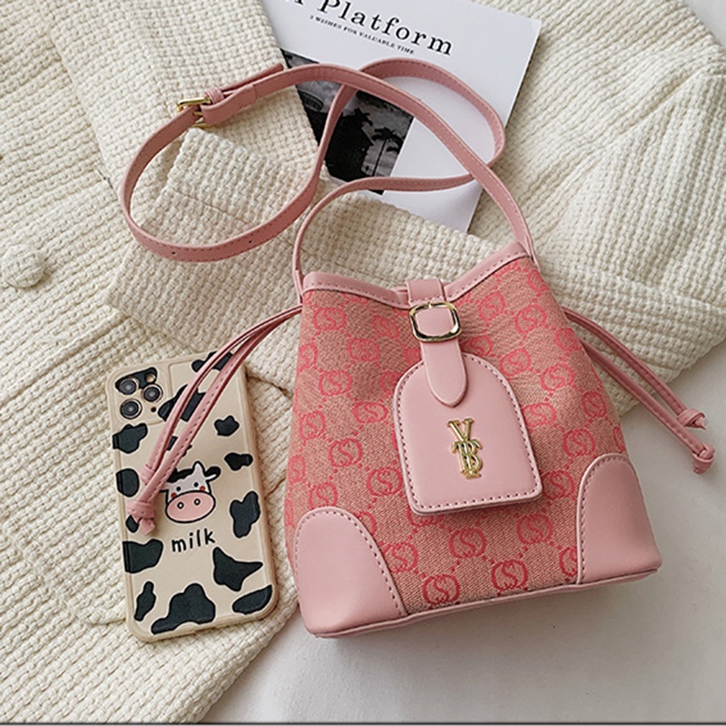 IELGY Túi Đeo Vai Hình Xô Chất Lượng Cao Thời Trang Cho Nữ