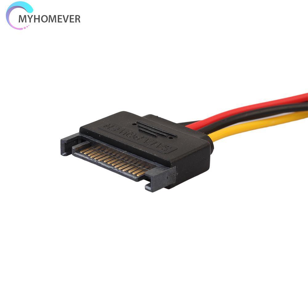 myhomever SATA 15pin Male to IDE Big 4pin Hard Disk Drive Power Cord Connector Cable