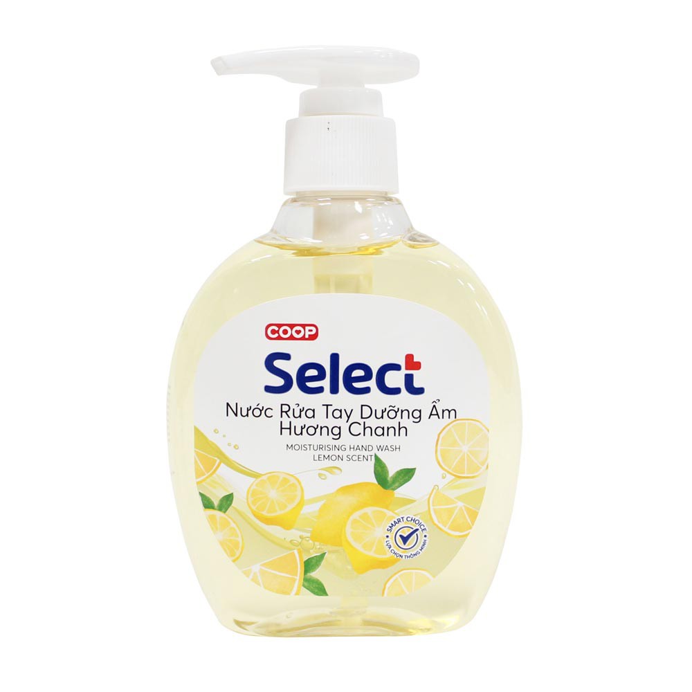 Nước rửa tay Select hương táo - chanh - dâu - lavender 510g / 204g diệt khuẩn và dưỡng ẩm da tay