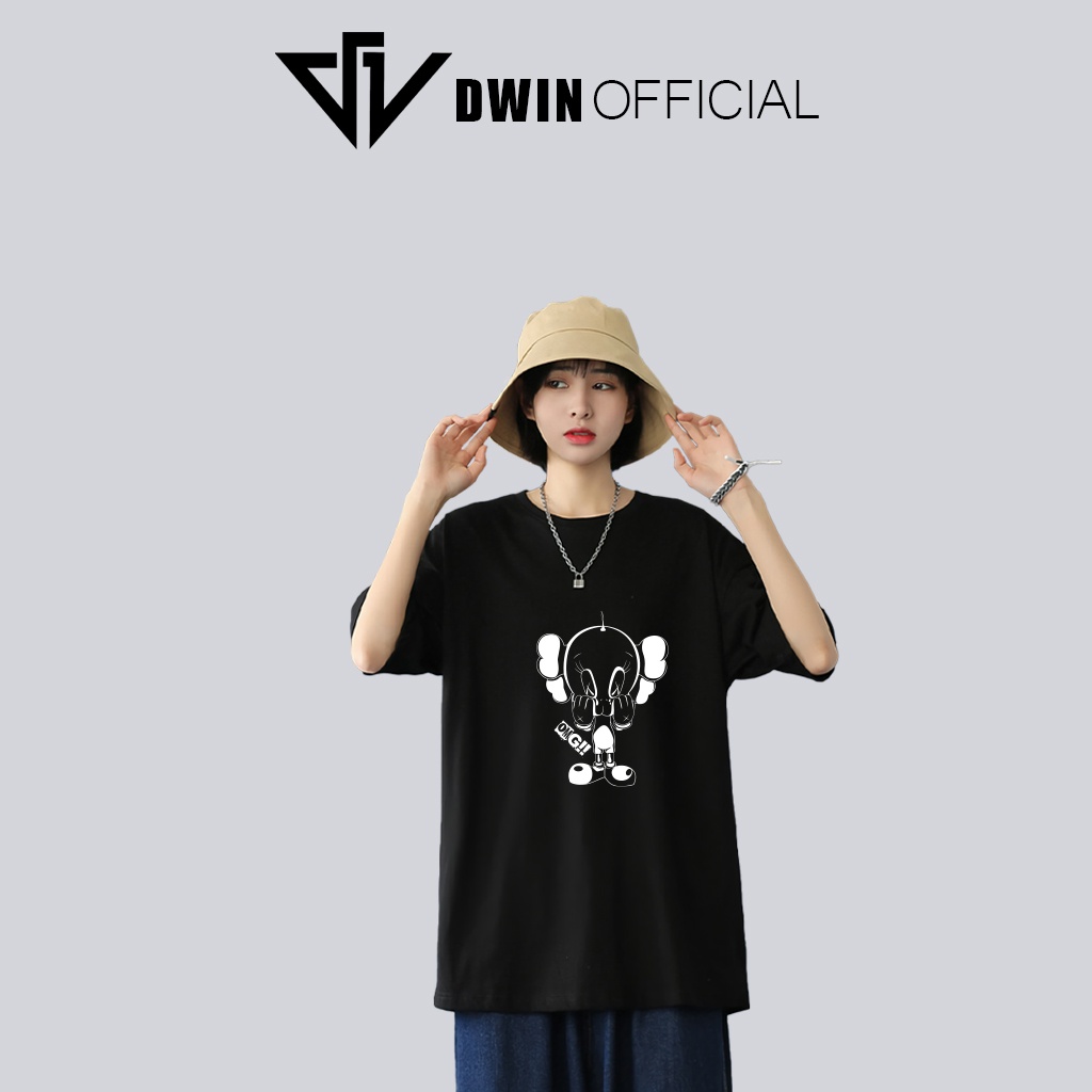 Áo thun unisex kaws omg thời trang DWin basic tee phông trơn nam nữ tay lỡ oversize form rộng