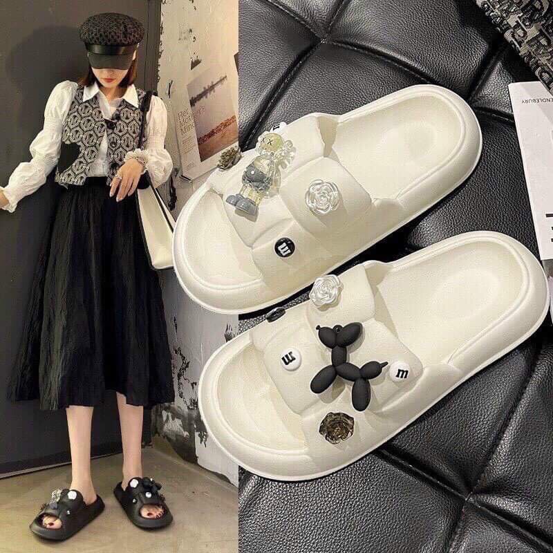 Dép Bánh mì siêu hot, dép bánh mì Chao cho cả nam và nữ, dép quai ngang độn đế cao 3cm