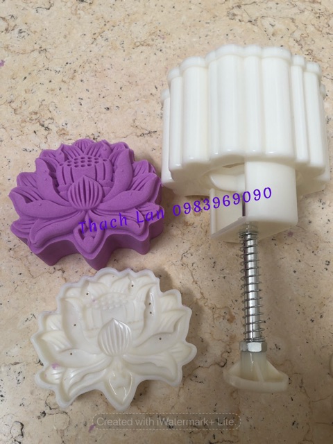 Khuôn lò xo sen xoè 1 nhấn 1 mặt đóng bánh từ 150-180g