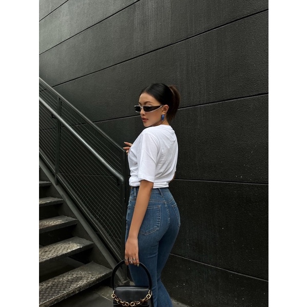 Quần jeans skinny ôm lai tua dài 90cm QJ634