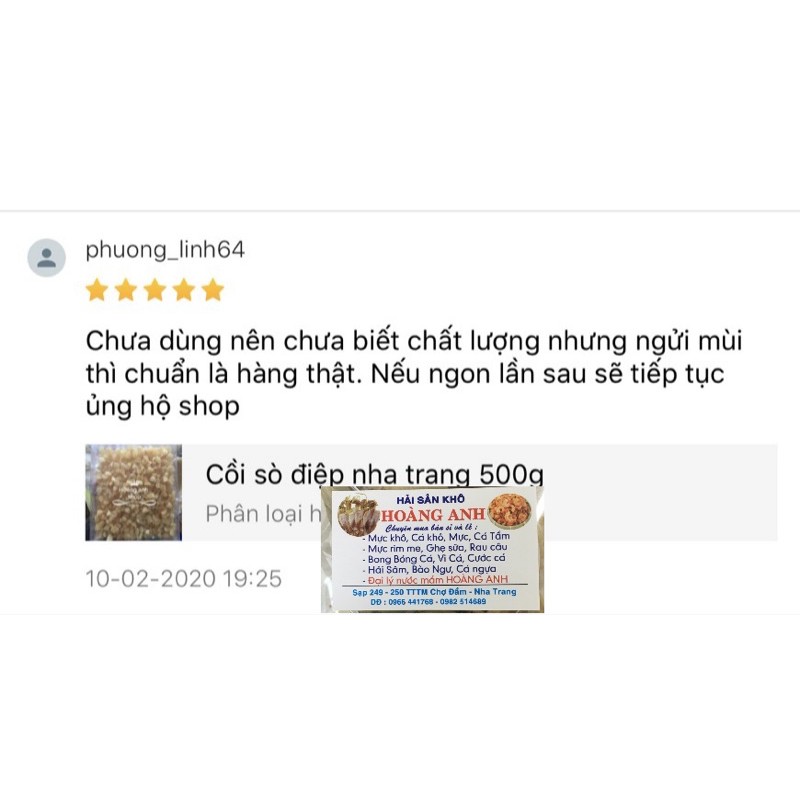 500g sò điệp khô nha trang
