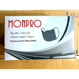 1 Hộp 50 chiếc khẩu trang y tế 4 lớp than hoạt tính - Có giấy chứng nhận đạt tiêu chuẩn của bộ y tế