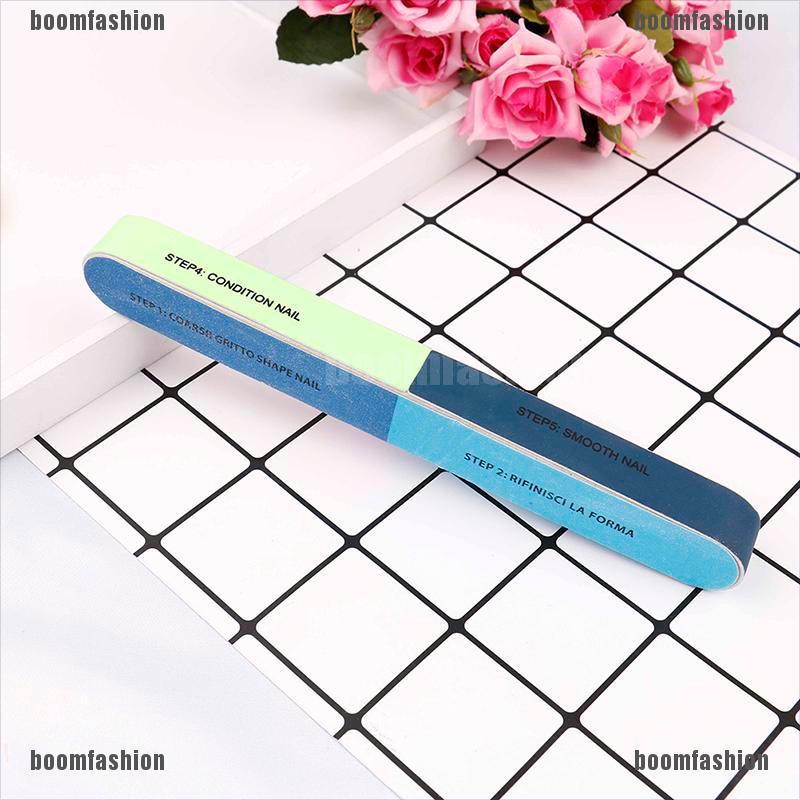 [BOOM] 2Pcs creative printing nail file sanding sand six-sided polishing file nail tool [Fashion]