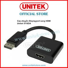 Cáp chuyển Displayport sang màn hình / TV/ máy chiếu HDMI (L) đầu cái Unitek Y 5118DA 0.2m