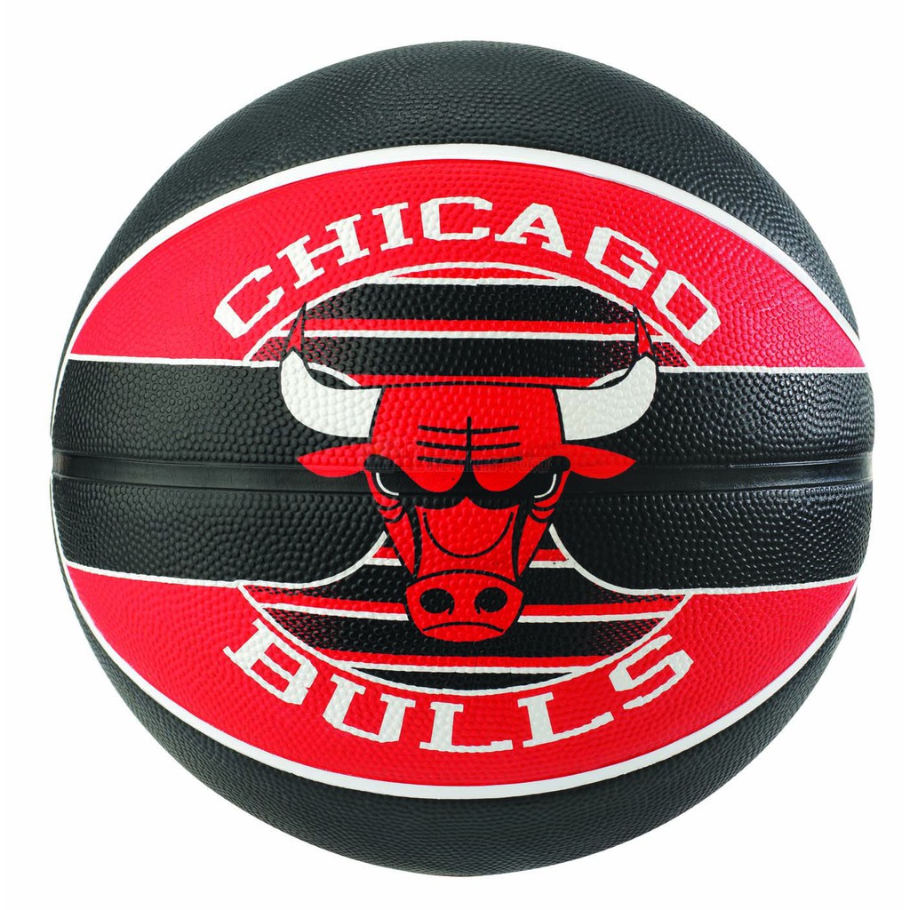 Bóng rổ Spalding NBA Team Chicago Bulls Outdoor size 7 + Tặng bộ kim bơm bóng và lưới đựng bóng