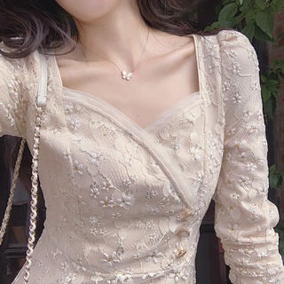 Đầm dài phối ren lưới thời trang mùa hè thanh lịch cho bé gái