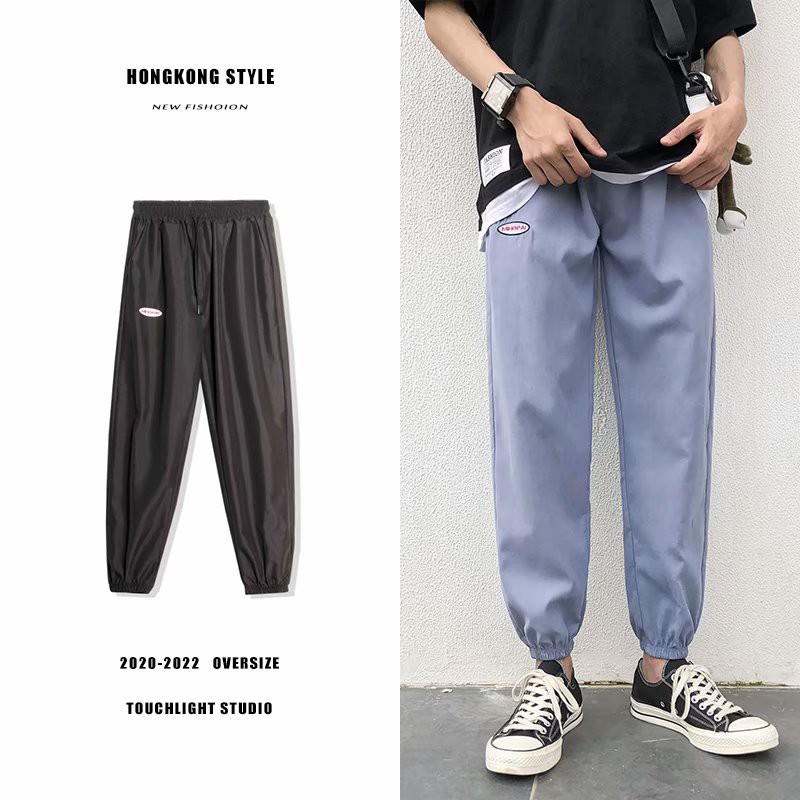 Long pants with wide leg design Dynamic European and American style waist for men