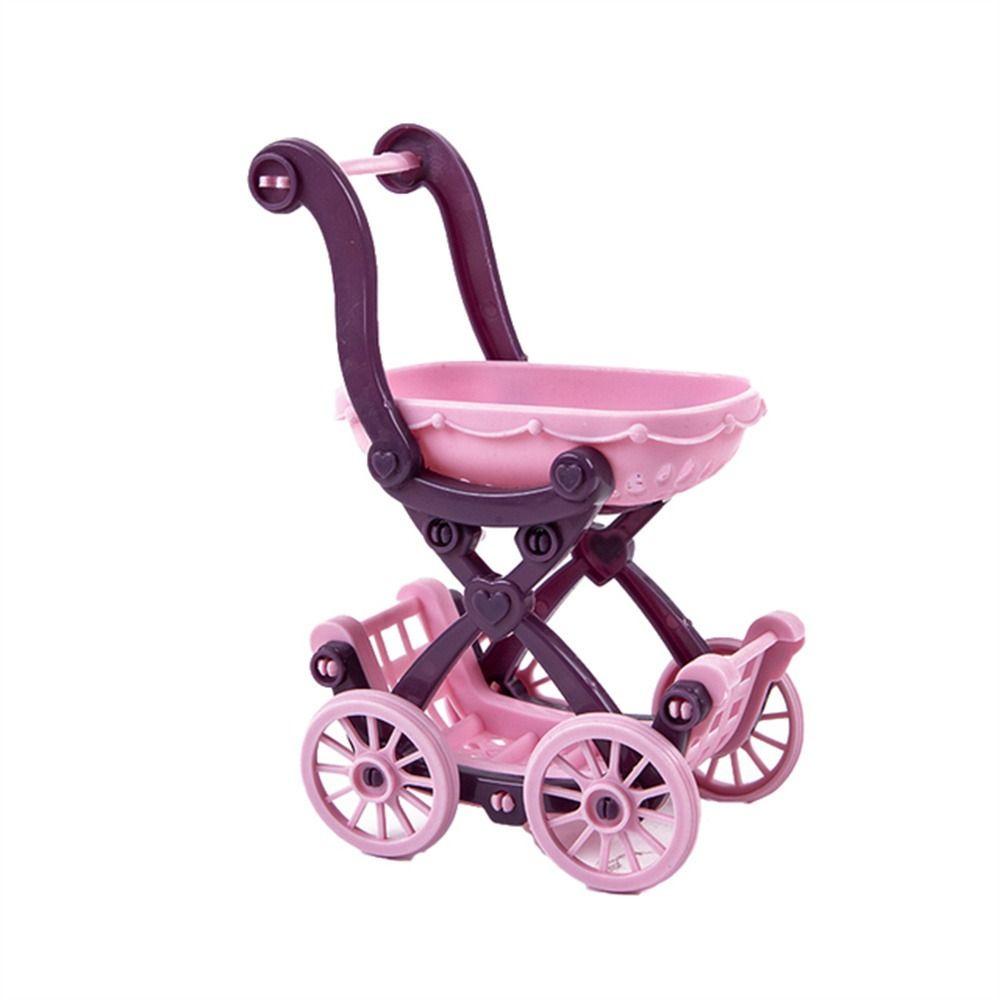 Mô Hình Xe Đẩy Mua Sắm Mini Trang Trí Nội Thất Cho Nhà Búp Bê