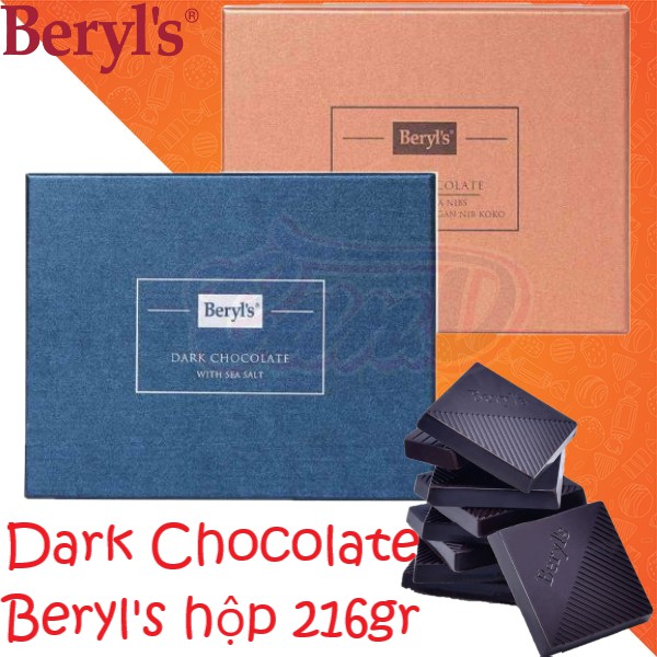 (2 vị) Dark Chocolate Beryl's hộp 216gr