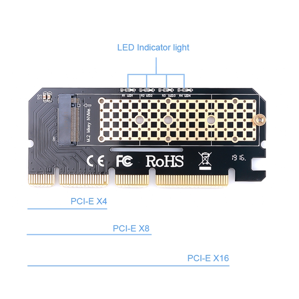 Thẻ mở rộng chuyển đổi M.2 NVME SSD NGFF sang PCIE 3.0 X16 cho máy tính