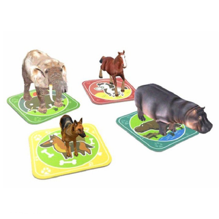 Bộ 68 thẻ học động vật 4D song ngữ Anh-Việt Vừa Học Vừa Chơi