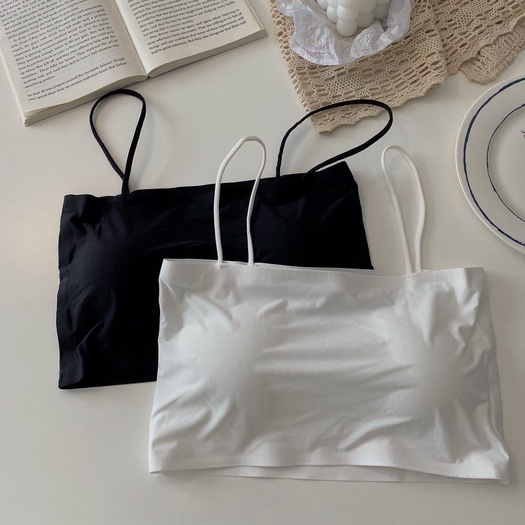 NUZIRO  Áo lót  không đường may chất liệu lụa cao cấp thời trang mùa hè dành cho nữ