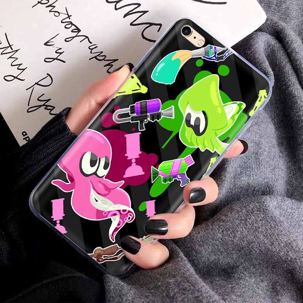 Ốp điện thoại mềm trong suốt in hình game Splatoon 259GT cho iPhone 8 7 6s 6 plus 5 5S SE 5C 4 4s