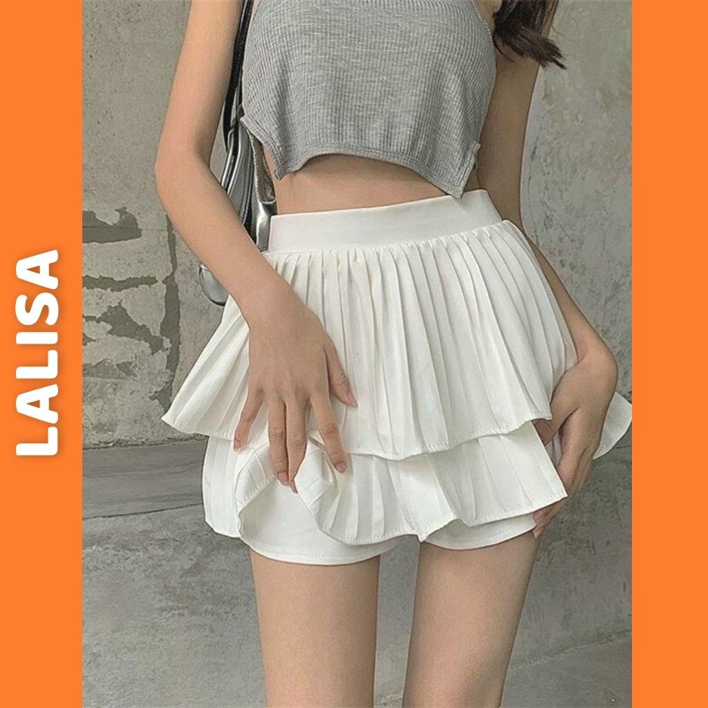 Chân Váy Xếp Ly Ngắn LALISA Chân Váy Xoè Tennis Hai Tầng Dáng Chữ A Hàn Quốc Cao Cấp Ulzzang Có Quần Lót Trong CV005