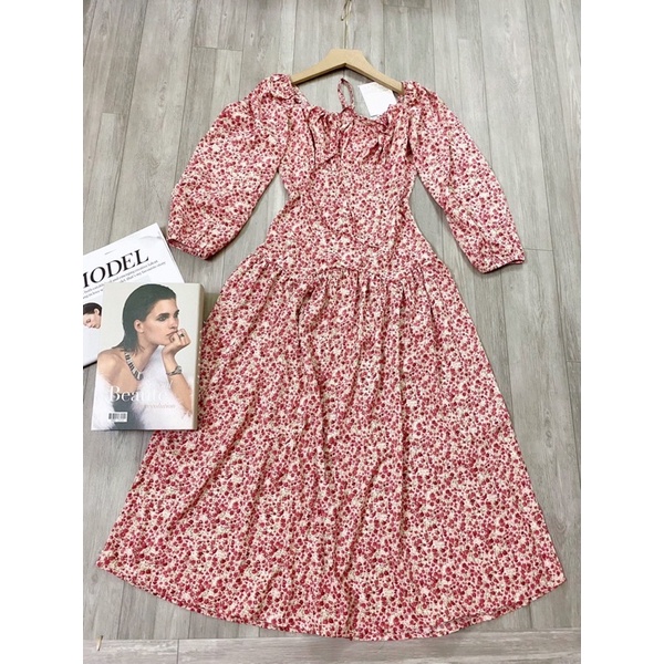 Váy hoa nhí nhún eo xinh xắn