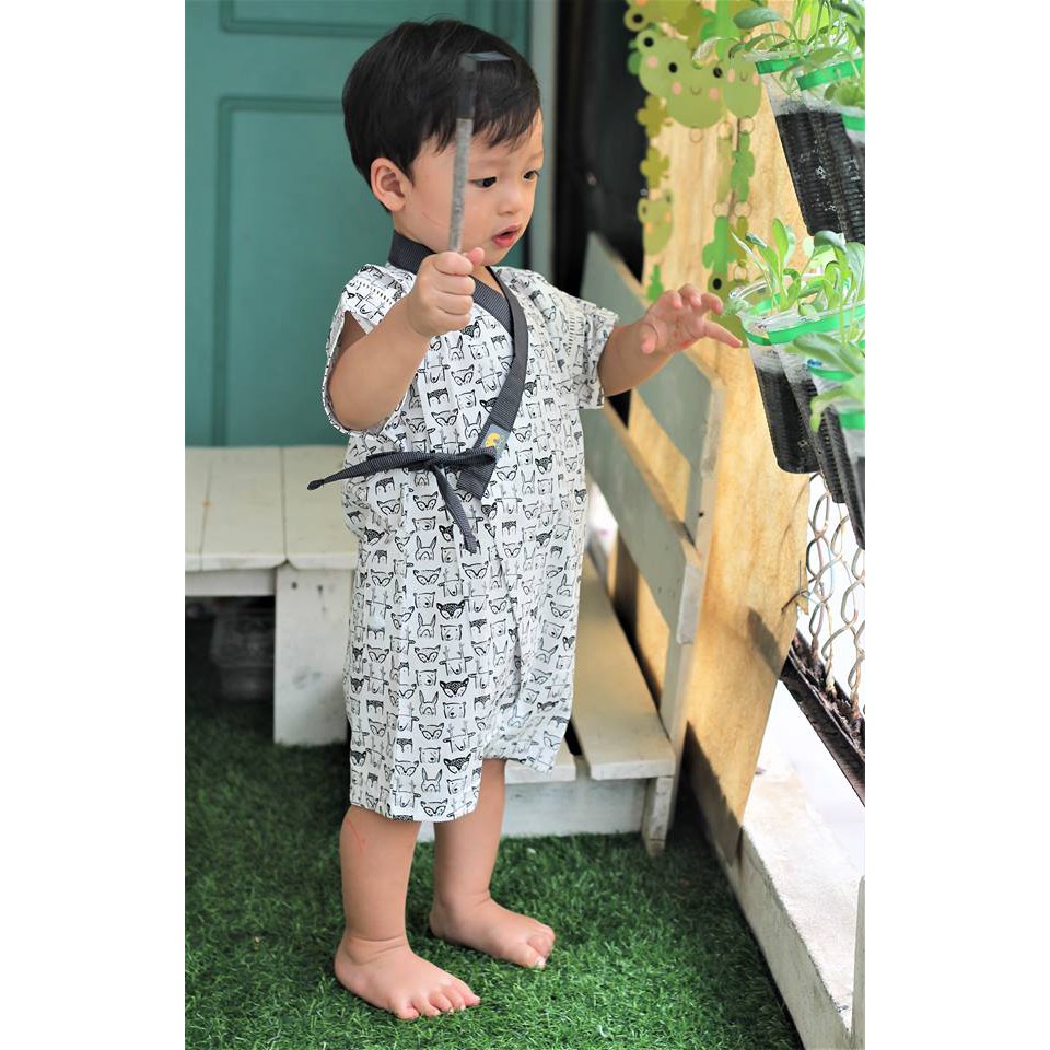 Body yukata cotton ngắn tay cho bé