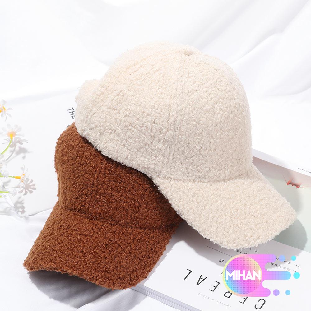 Mũ lưỡi trai vải nỉ dày dặn giữ ấm mùa đông phong cách hip hop đường phố cho nam và nữ