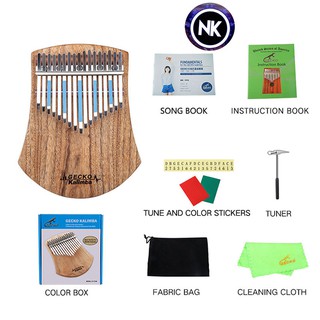 [Rẻ Vô Địch] Đàn Kalimba Gecko K17CAS 17 Phím Gỗ Long Não (Cam Kết 100% Chính Hãng Nhập Khẩu Bởi Nắng Khuya Music)