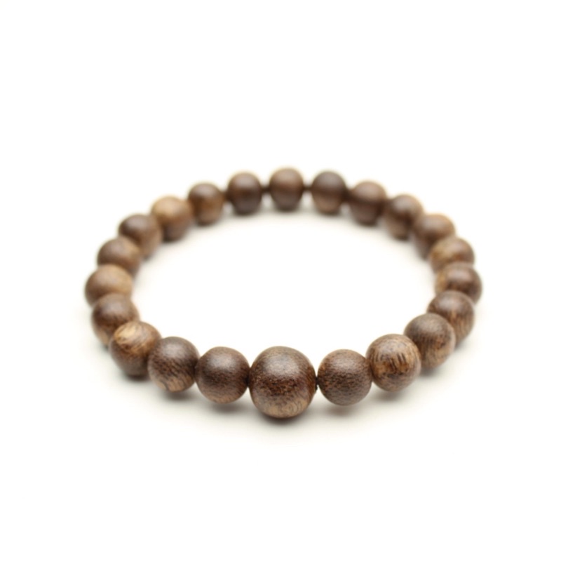 Vòng tay nam nữ gỗ trầm hương mix hạt mùi thơm tự nhiên size 6mn 8mn - No box