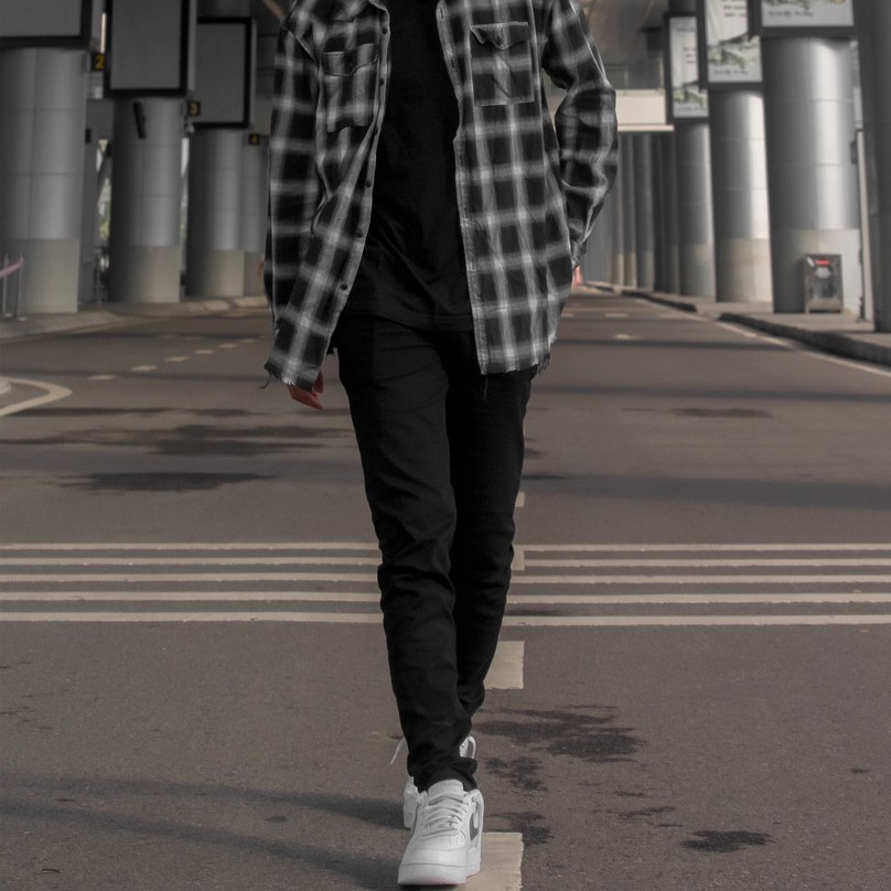 Quần jean nam streetwear cao cấp FNOS màu đen trơn form slimfit jean thun co giãn | BigBuy360 - bigbuy360.vn