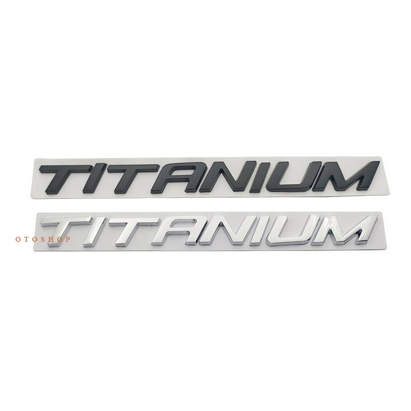 Tem chữ TITANIUM trang trí xe