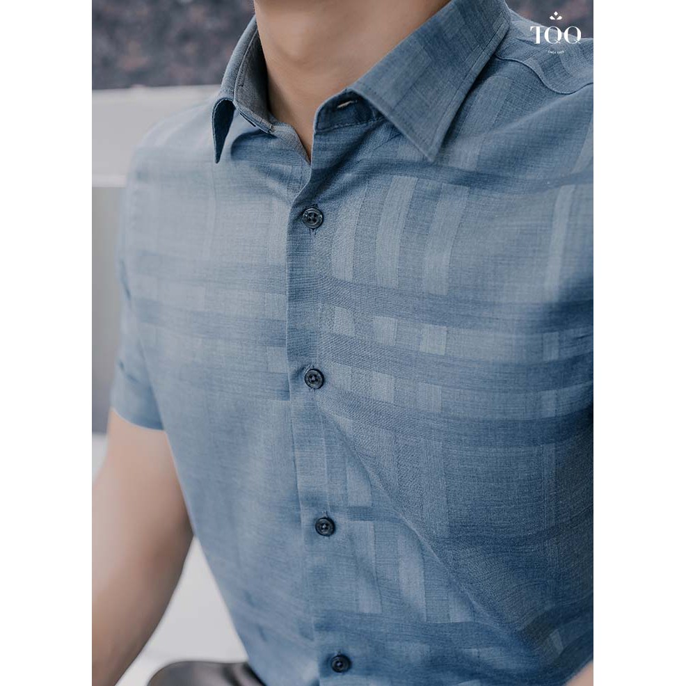 Áo sơ mi nam ngắn tay TQQ không nhăn vạt bằng có túi K414CB | BigBuy360 - bigbuy360.vn