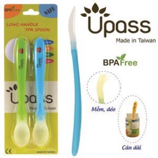 [Sỉ_lẻ] Set 2 thìa ăn dặm siêu mềm cán dài UPASS UP3022