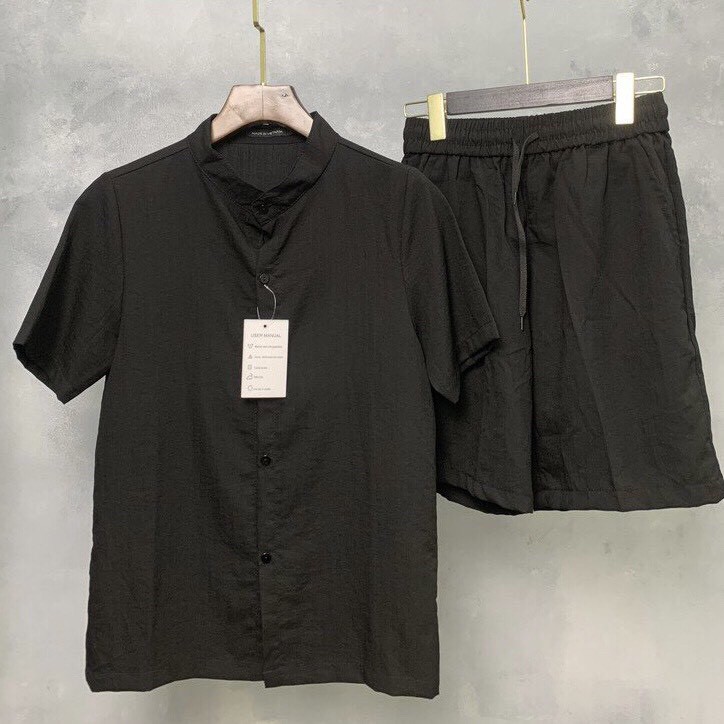 Bộ quần áo đũi nam ngắn tay cổ tàu, cổ bẻ vải đũi xước mặc mát- VIN95 BH21 | BigBuy360 - bigbuy360.vn