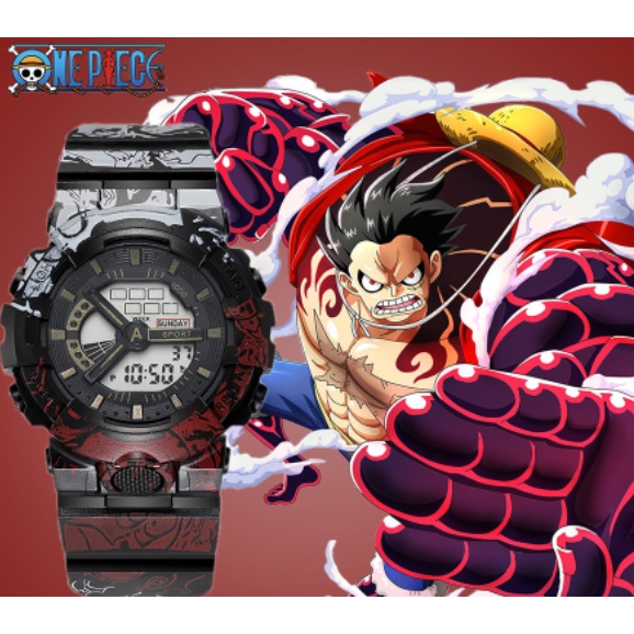 Đồng hồ điện tử trẻ em TRAI Luffy One Piece - Đồng hồ thể thao Nam - Tặng hộp + Pin