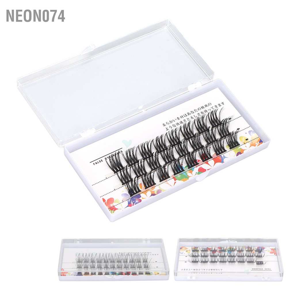 Neon074 14mm False Individual Eyelashes Curly Fluffy 3D Fake for Extension Lông mi giả