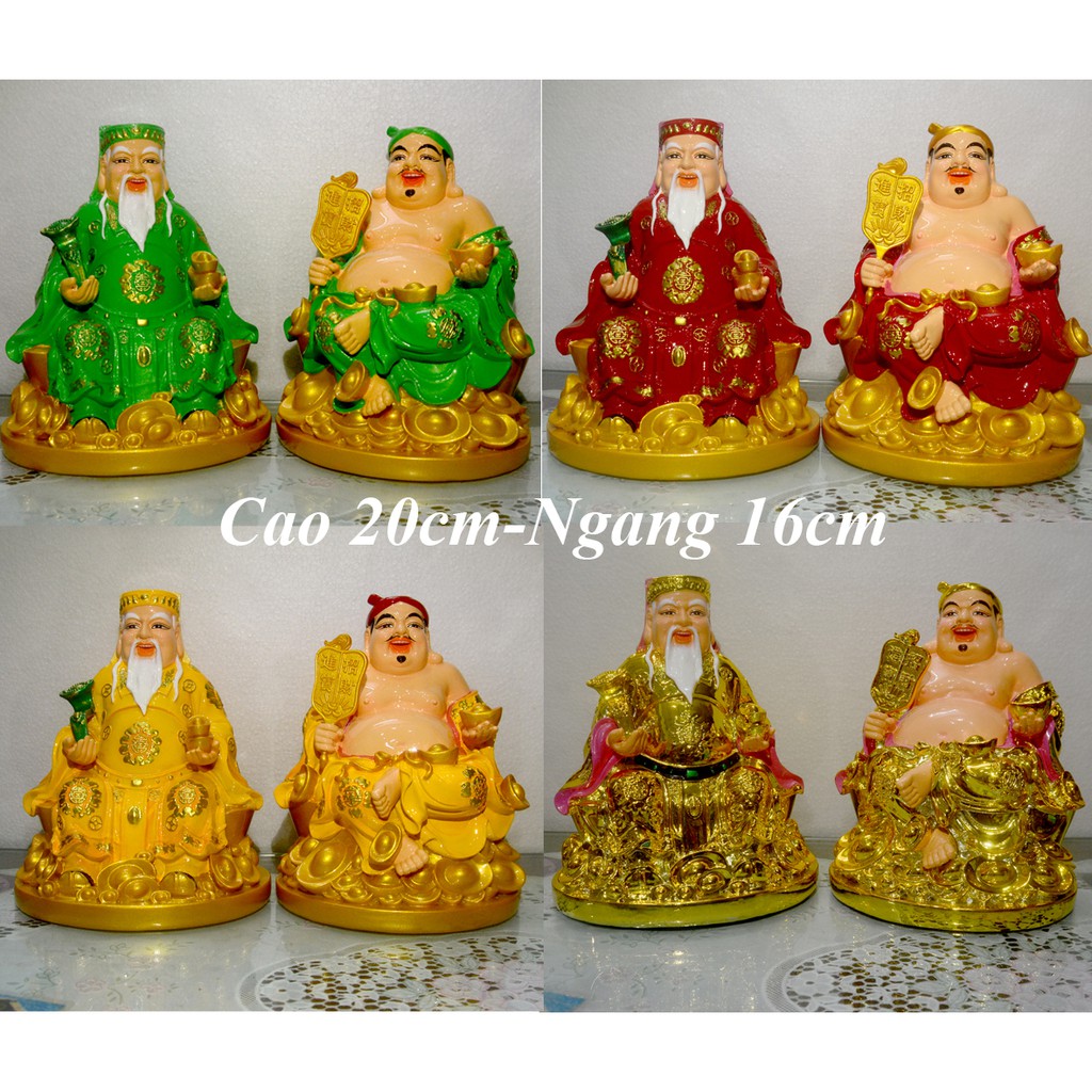 Bộ tượng Hai Ông Thần Tài Thổ Địa đế tròn-Nhiều mẫu