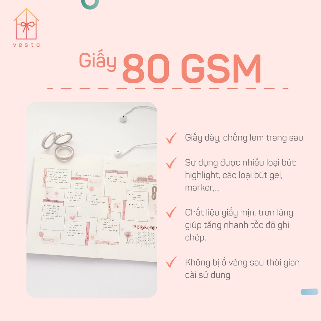 Sổ Tay Ghi Chú Tiện Dụng SLIM NOTEBOOK - 128 Trang - Khổ A5 - Ruột Dotted