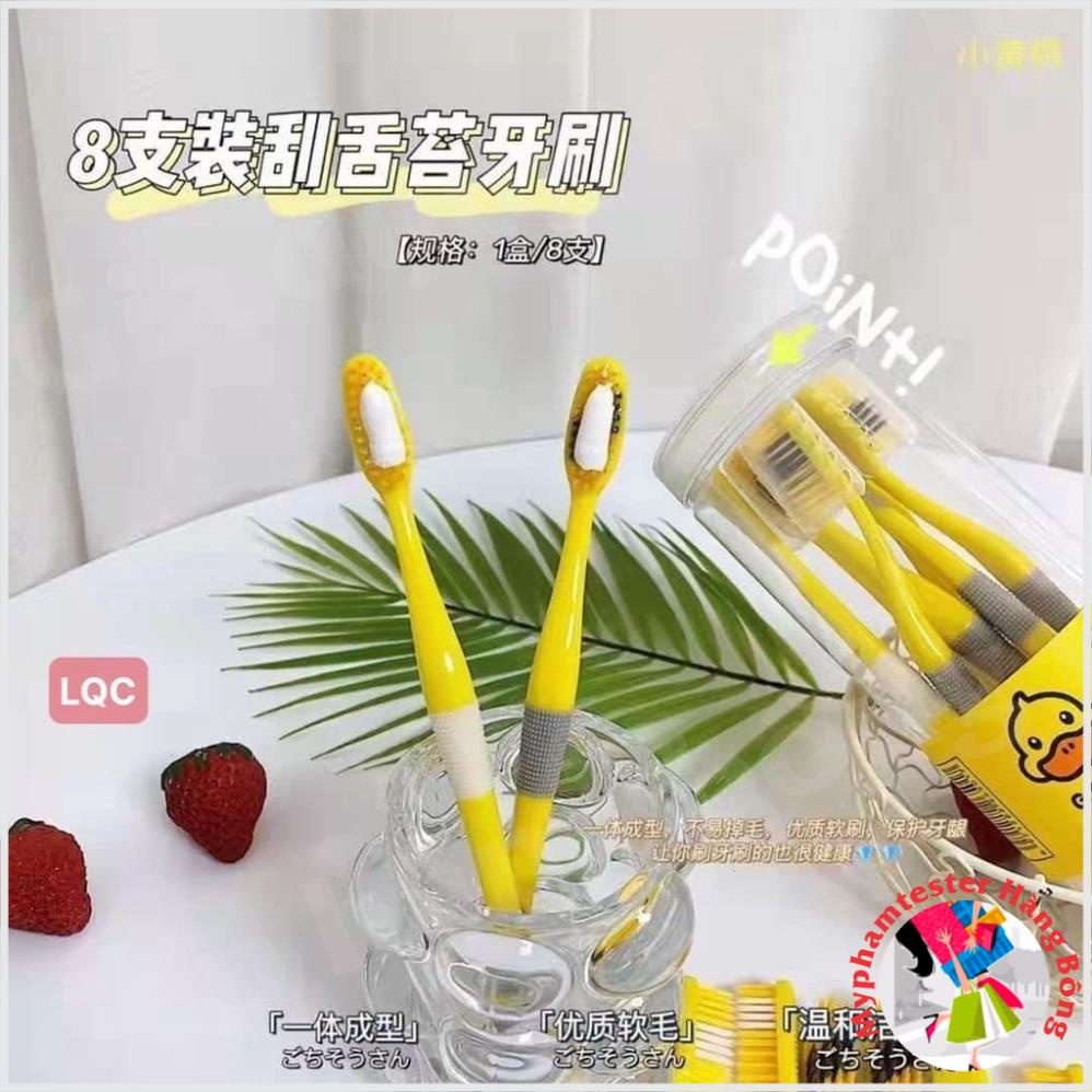 (SIÊU HOT) Bàn chải Vịt vàng G.DUCK kèm cạo lưỡi 2in1 (1 chiếc)