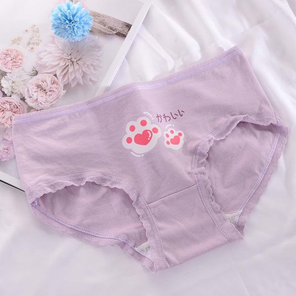 IVORY Quần Lót Nữ Không Đường May In Hình Hoạt Hình Đáng Yêu
