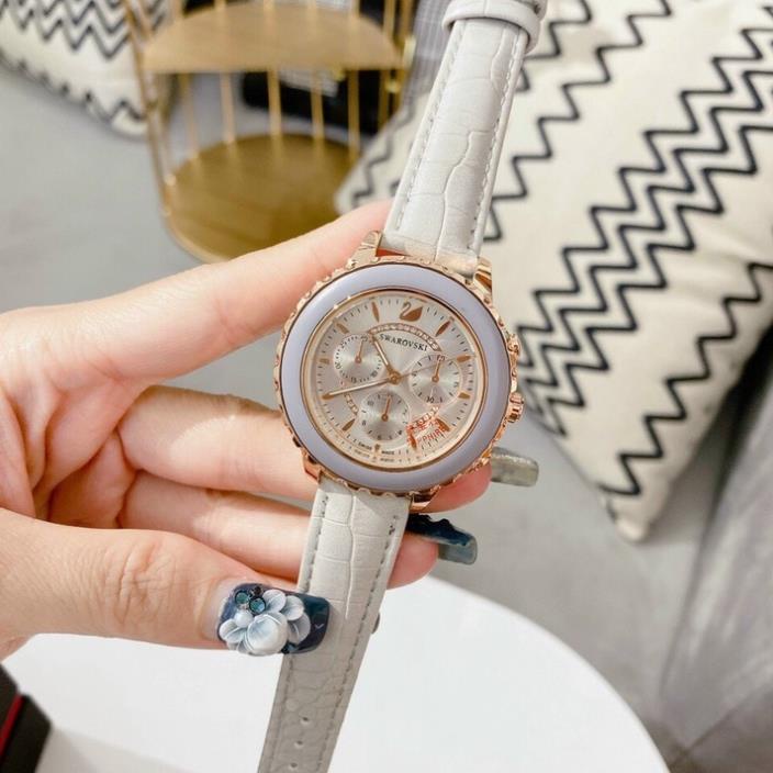 Đồng hồ SWAROVSKI nữ dây da mặt kính chống xước -Jun31watch
