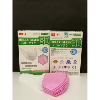 KHẨU TRANG 3D HELLO MASK (HỘP 10 CÁI)