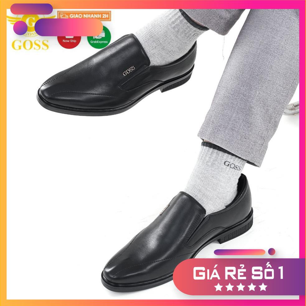 ⭐️SIÊU PHẨM⭐️ Giày Tây Nam Không Dây Da Bò Mềm Cao Cấp GOSS-AC066 - Giày Nam Công Sở Chính Hãng Sale 11 , nn