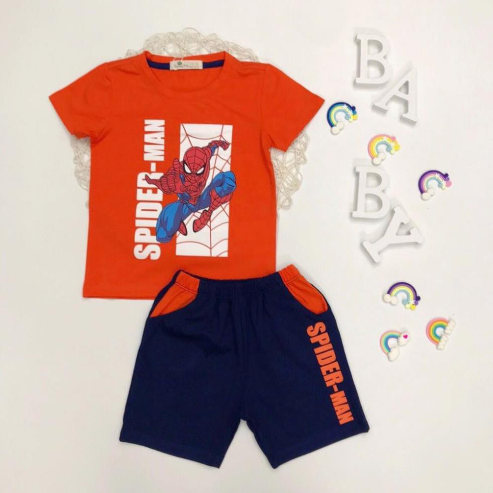 [Hàng Mới Về] Bộ Thun Bé Trai, Size 2-8, In Hình Siêu Nhân, Hàng Made In Vn, Chất Cotton Chính Phẩm Rất Đẹp