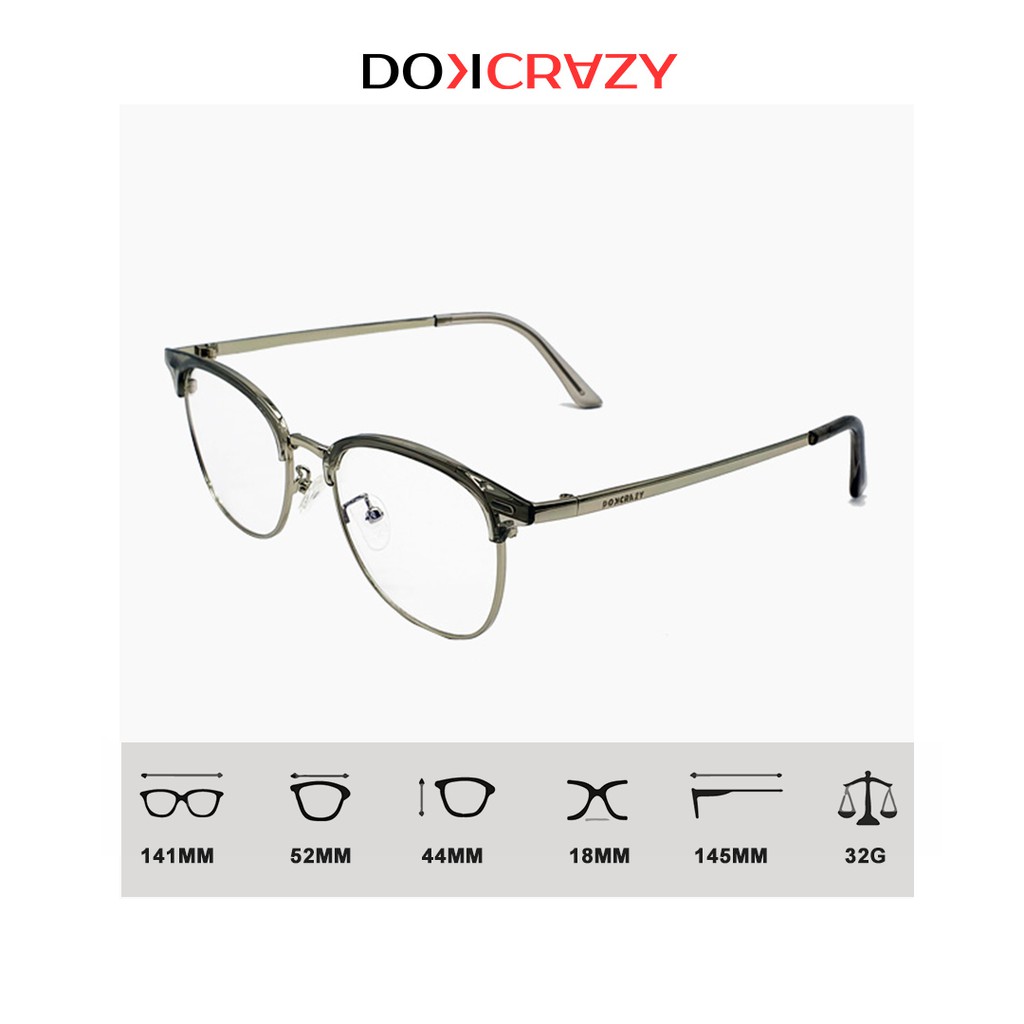 Gọng kính cận classic nam nữ DAKEN DOKCRAZY kim loại mắt kiếng không độ bền đẹp thời trang Hàn Quốc trendy | BigBuy360 - bigbuy360.vn