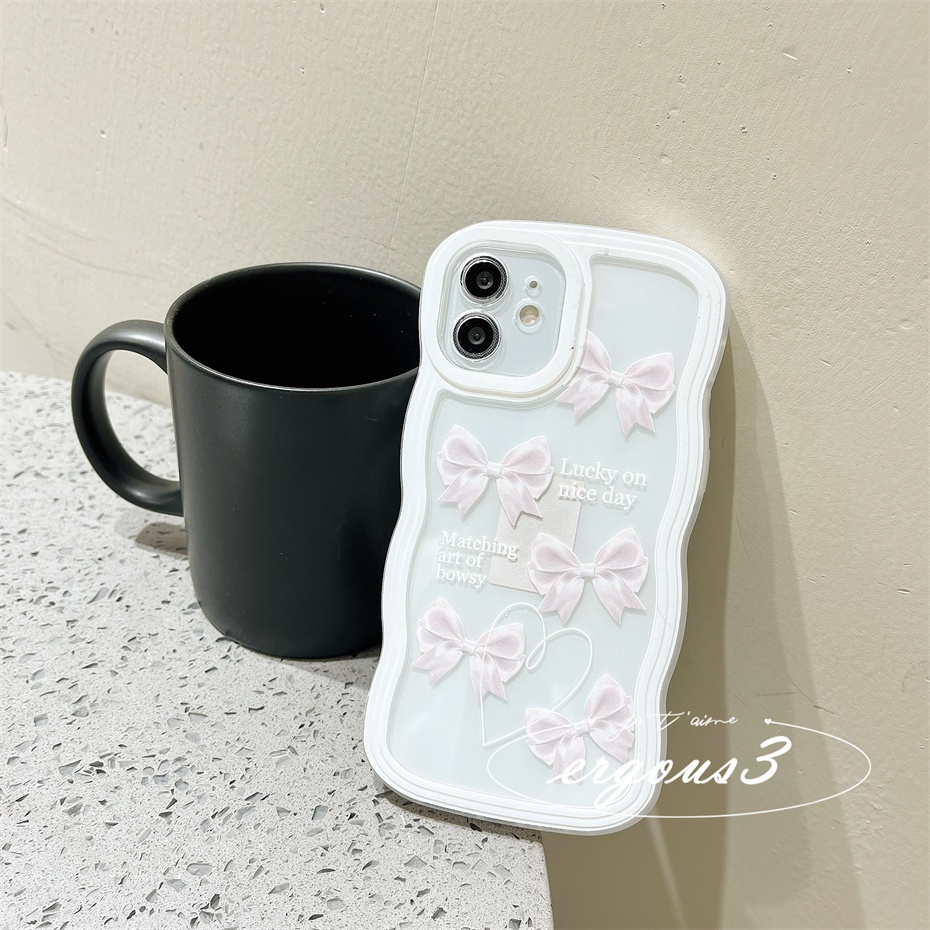 Ốp Điện Thoại Mềm Họa Tiết Thắt Nơ Thời Trang Cho iPhone 14 13 12 11 Pro Max SE2020 X XR Xs Max 7 8 Plus