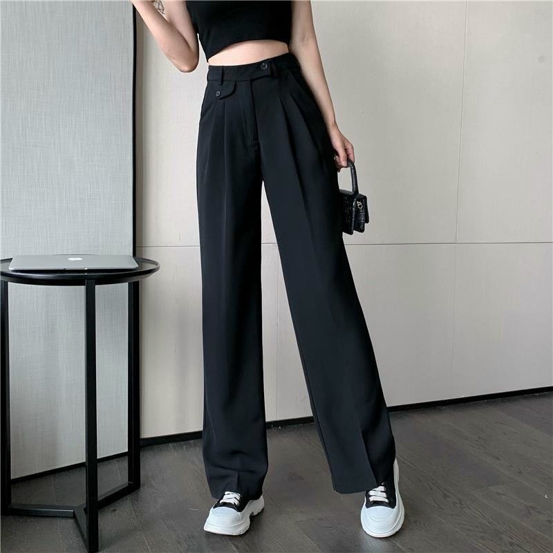 Quần culottes vải dáng suông nắp túi hách dáng