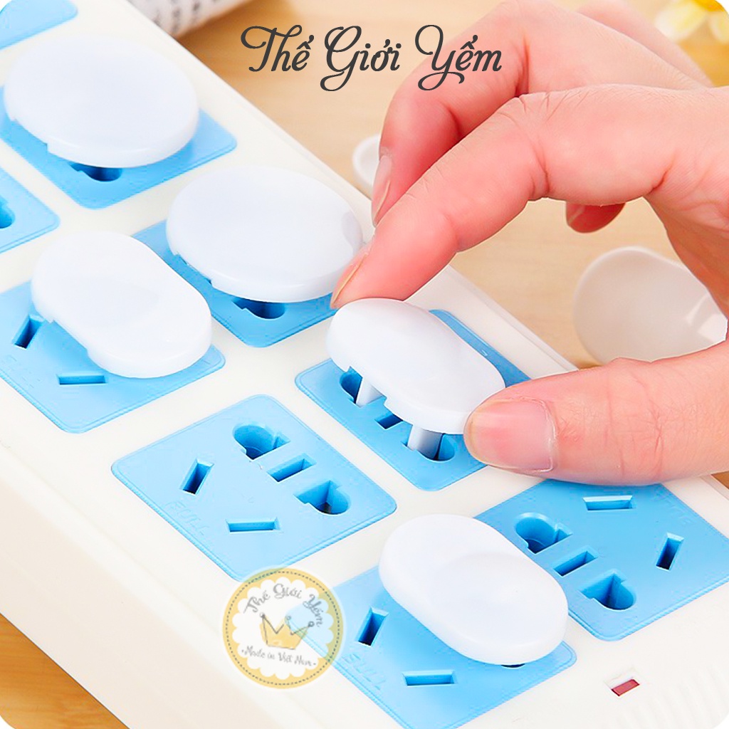 Nút bịt ổ điện 2 chân cao cấp bảo vệ an toàn cho bé chống giật nhỏ gọn chắc chắn THẾ GIỚI YẾM NBOD1