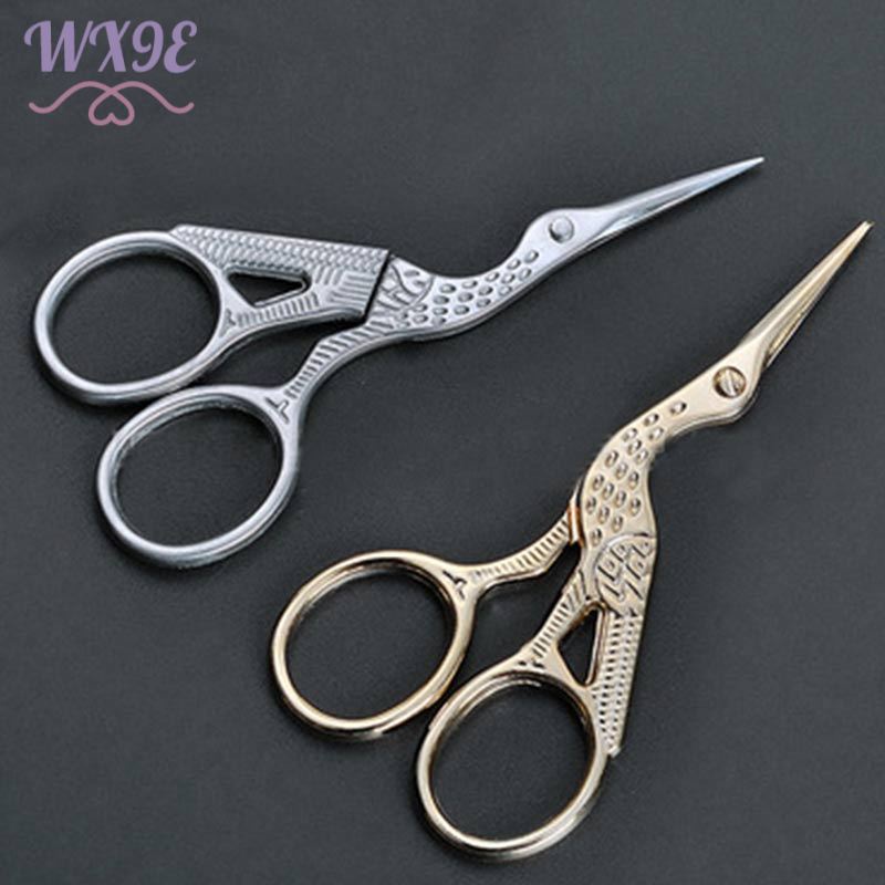 Kéo Bằng Thép Không Gỉ Mới Hình Chim Hồng Hạc Cổ Điển Kéo Cắt Chỉ Thêu Thủ Công