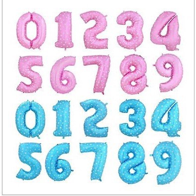 Bong Bóng Nhôm Hình Số Từ 0-9 16 Inch Dùng Trang Trí Tiệc Sinh Nhật, Giáng Sinh