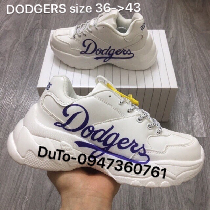 [TẶNG HỘP+TẤT] Giày hàn quốc 𝐌𝐋𝐁 DODGERS xanh size NAM NỮ