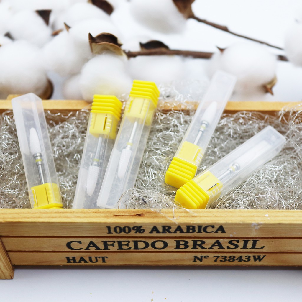 Đầu mài khoé nail sứ mịn, đầu mài da quả lê mịn phụ kiện nail Chính Hãng